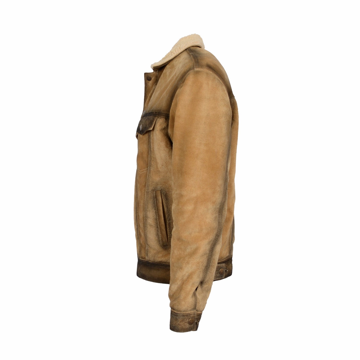 Flatlock Seam Construction Wrinkle Free Fabric STS Ranchwear Mens Josey Wales Buckskin Suede Leather Jacket