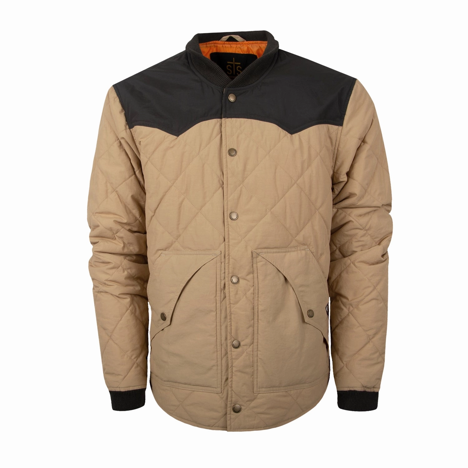 STS Ranchwear Mens Pagosa Khaki Cotton Blend Cotton Jacket WindproofDesign