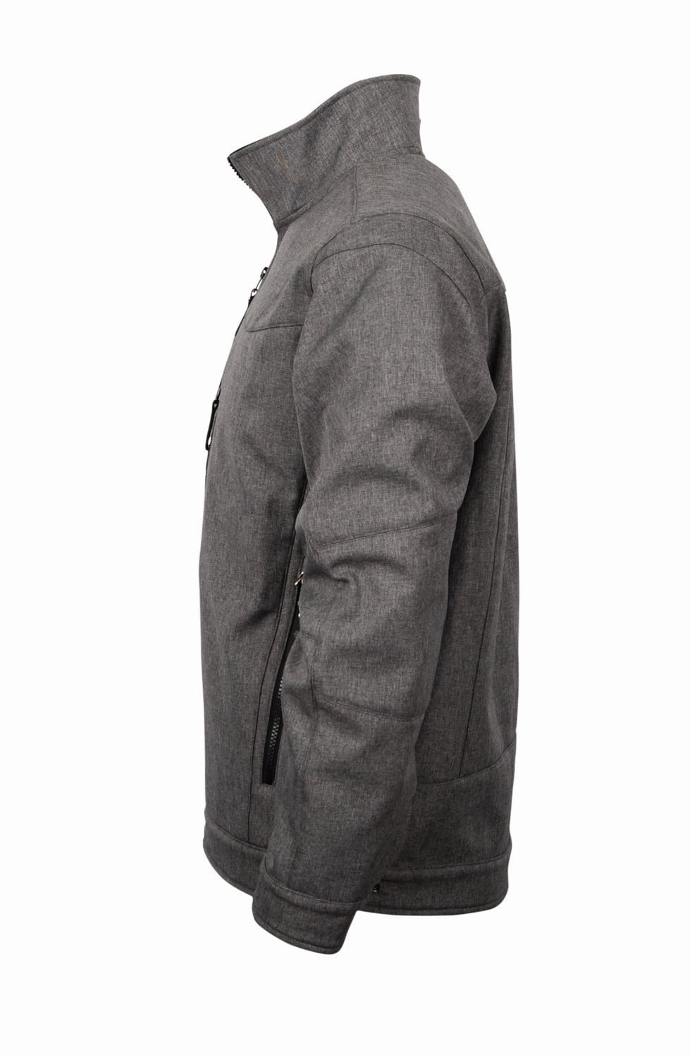 STS Ranchwear Mens Slack Heather Gray 100% Polyester Softshell Jacket Waist String Smart Design