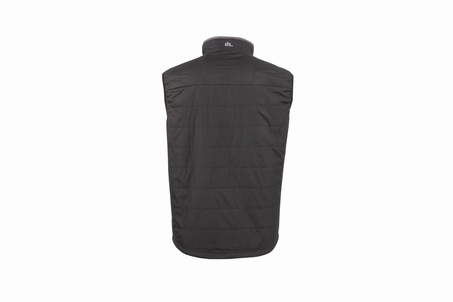 STS Ranchwear Mens Sterling Black/Grey 100% Polyester Softshell Vest Hidden Storage Compartment