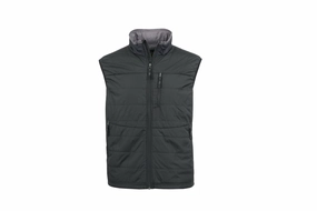 STS Ranchwear Mens Sterling Black/Grey 100% Polyester Softshell Vest Noise Free Movement Windproof Cuffs