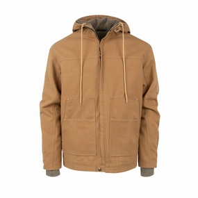 STS Ranchwear Mens Walt Canvas 100% Polyester Hooded Chore Jacket Clean Silhouette WindproofDesign