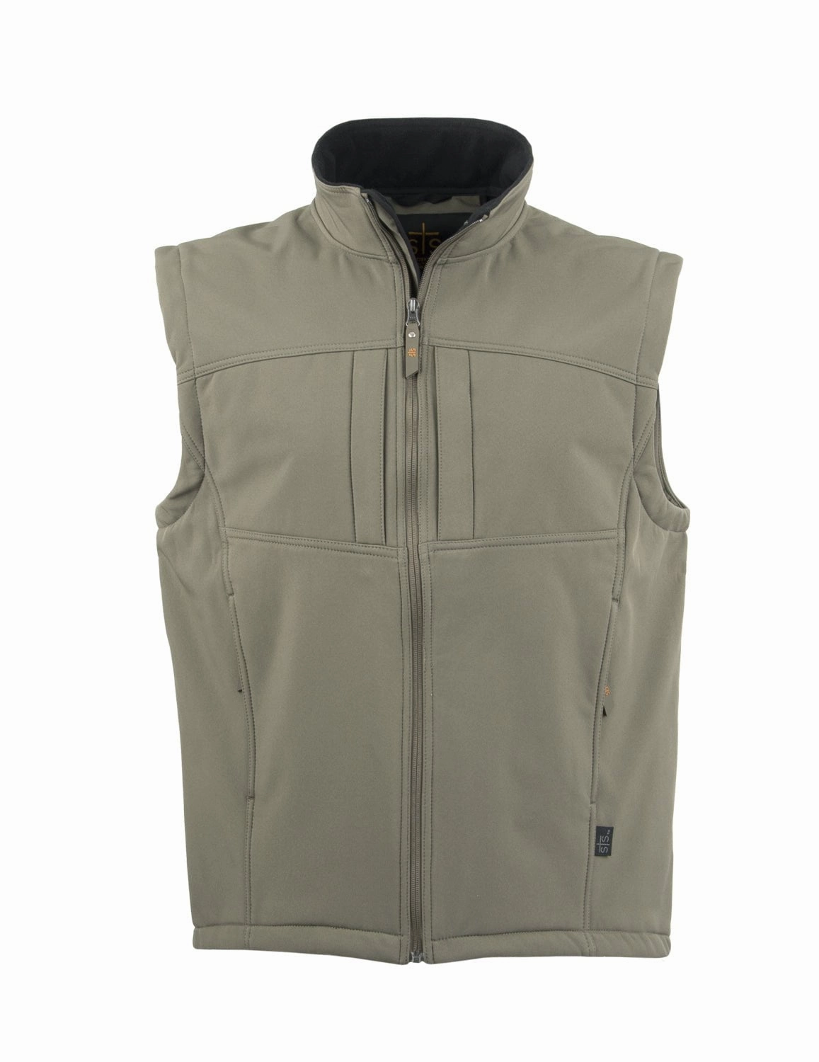 Secure Closure System FoldableStorageCapability STS Ranchwear Mens Weston Olive Poly/Spandex Softshell Vest