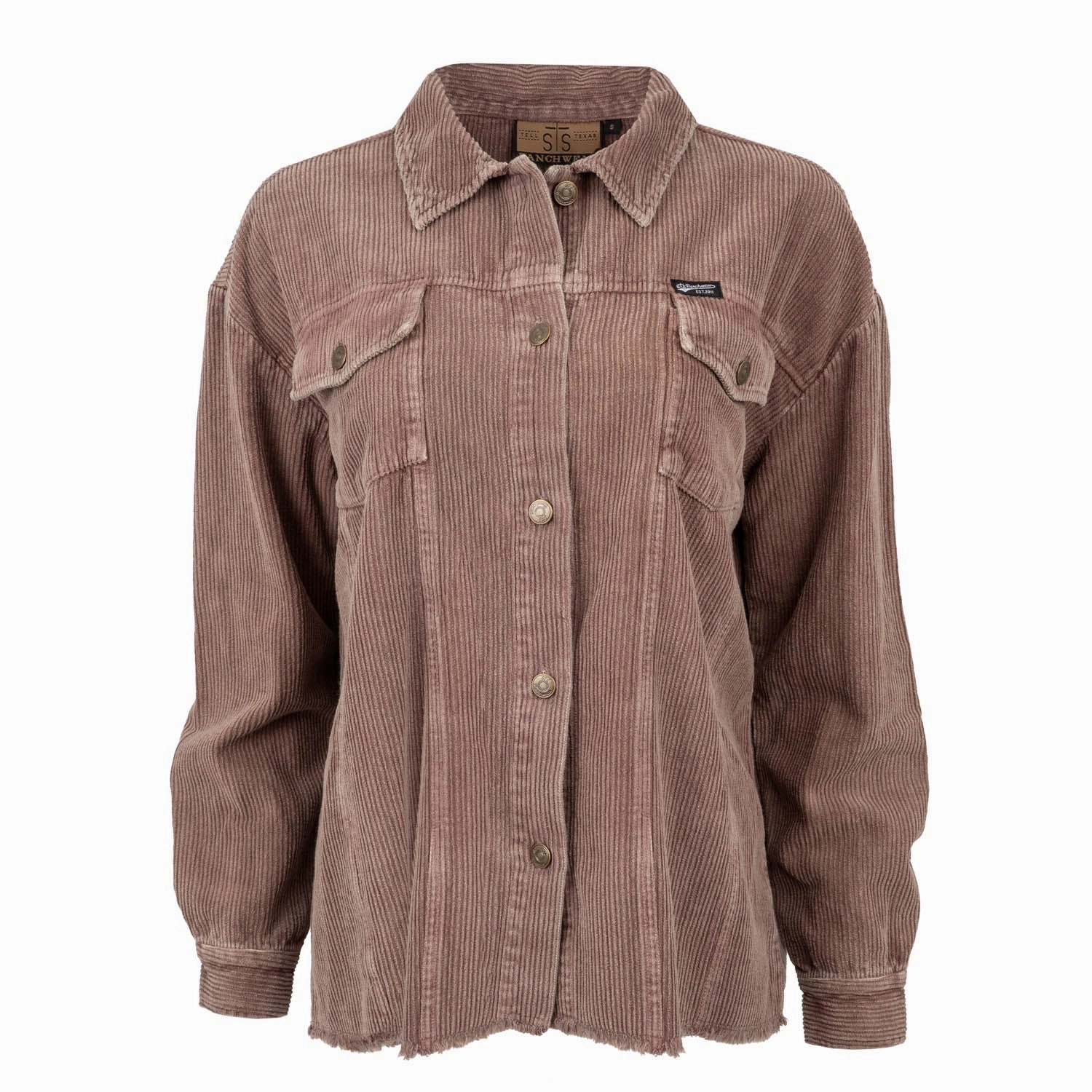STS Ranchwear Womens Abby Shirt Mauve 100% Cotton Cotton Jacket Multi Pocket Layout Gloss Free Texture