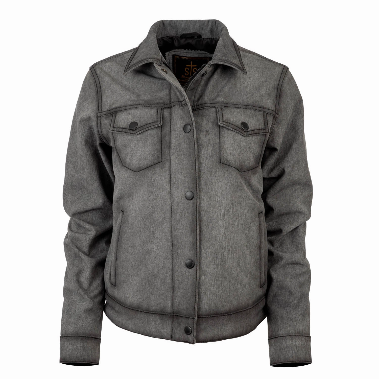 STS Ranchwear Womens Brumby Enzyme Gray 100% Cotton Softshell Jacket Advanced Layering System Anti Pilling Surface Treatment
