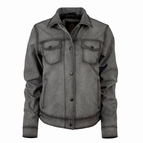 STS Ranchwear Womens Brumby Enzyme Gray 100% Cotton Softshell Jacket Advanced Layering System Anti Pilling Surface Treatment