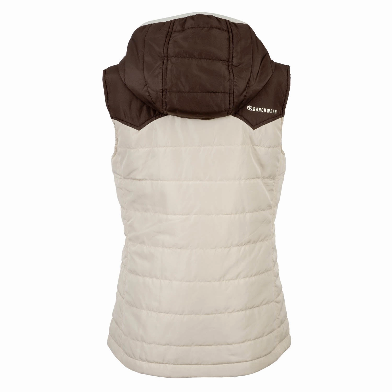 Transition Wear STS Ranchwear Womens Rowan Cream/Brown 100% Polyester Softshell Vest