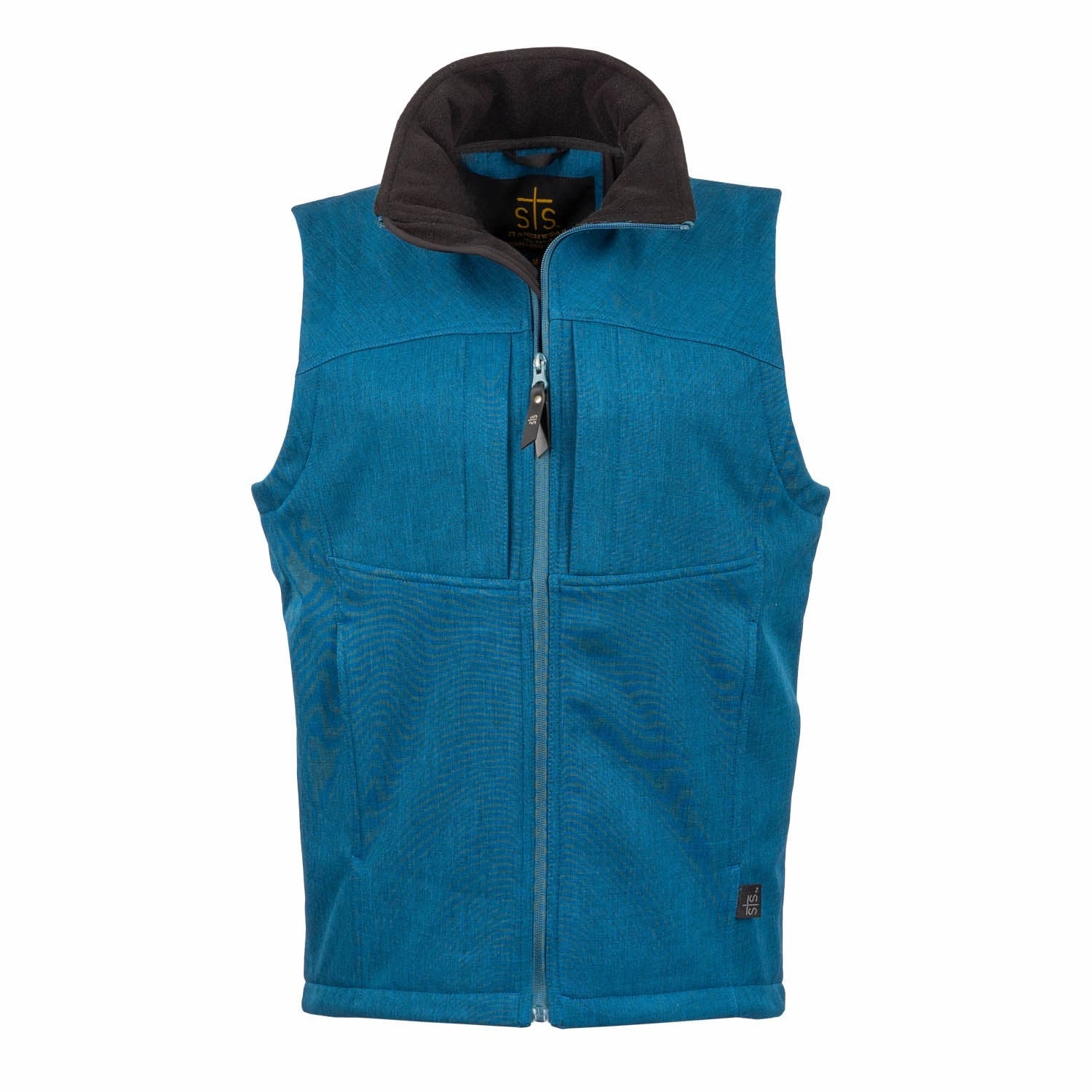 color block STS Ranchwear Womens Weston Teal Poly/Spandex Softshell Vest