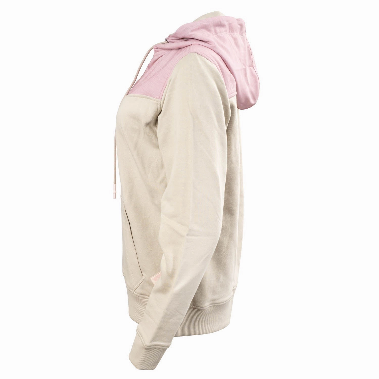 STS Ranchwear Womens Whit Pink/Oatmeal 100% Cotton Hoodie All Weather Protection