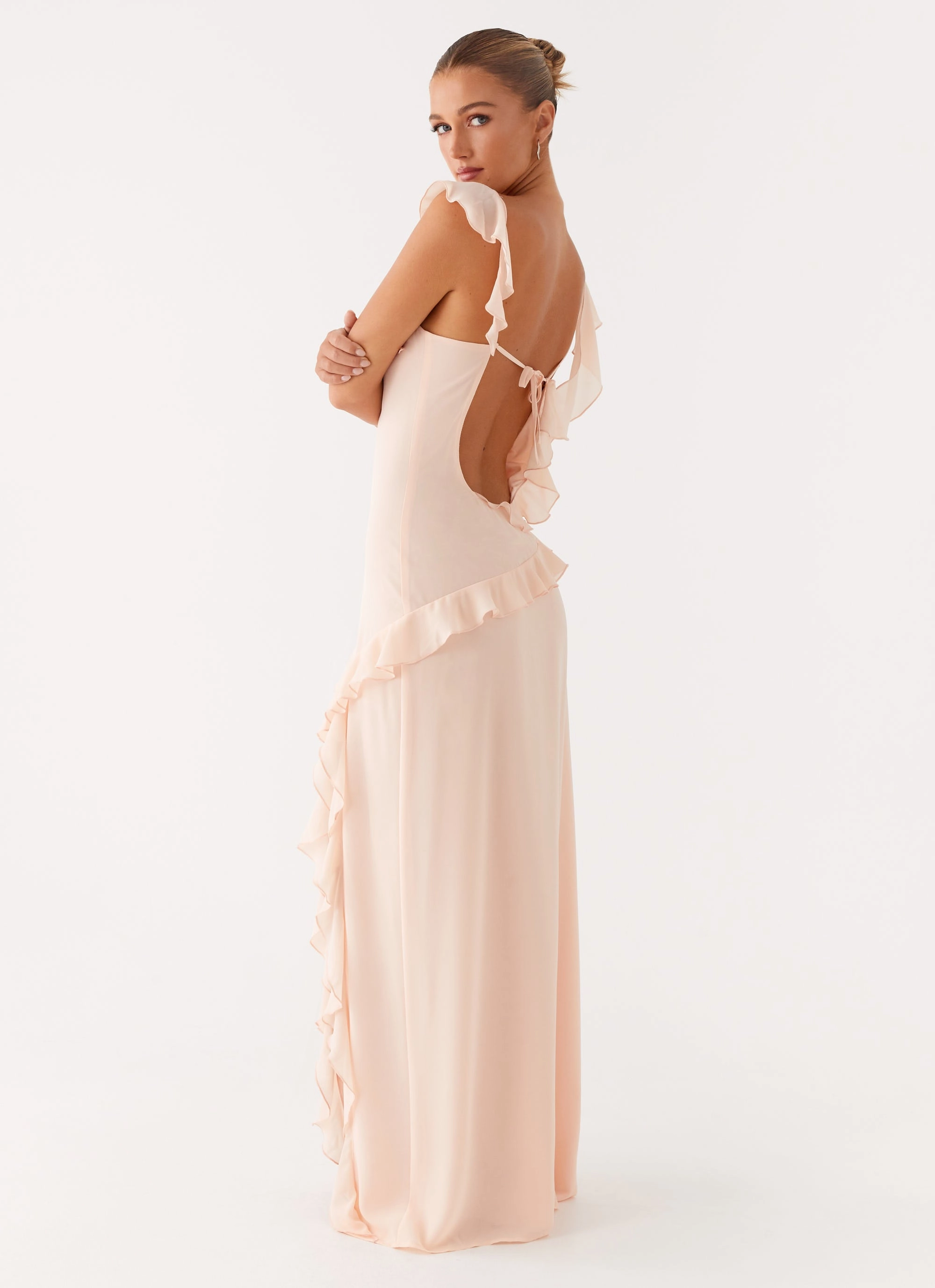 Comfortable Look Naya Maxi Dress - Peach