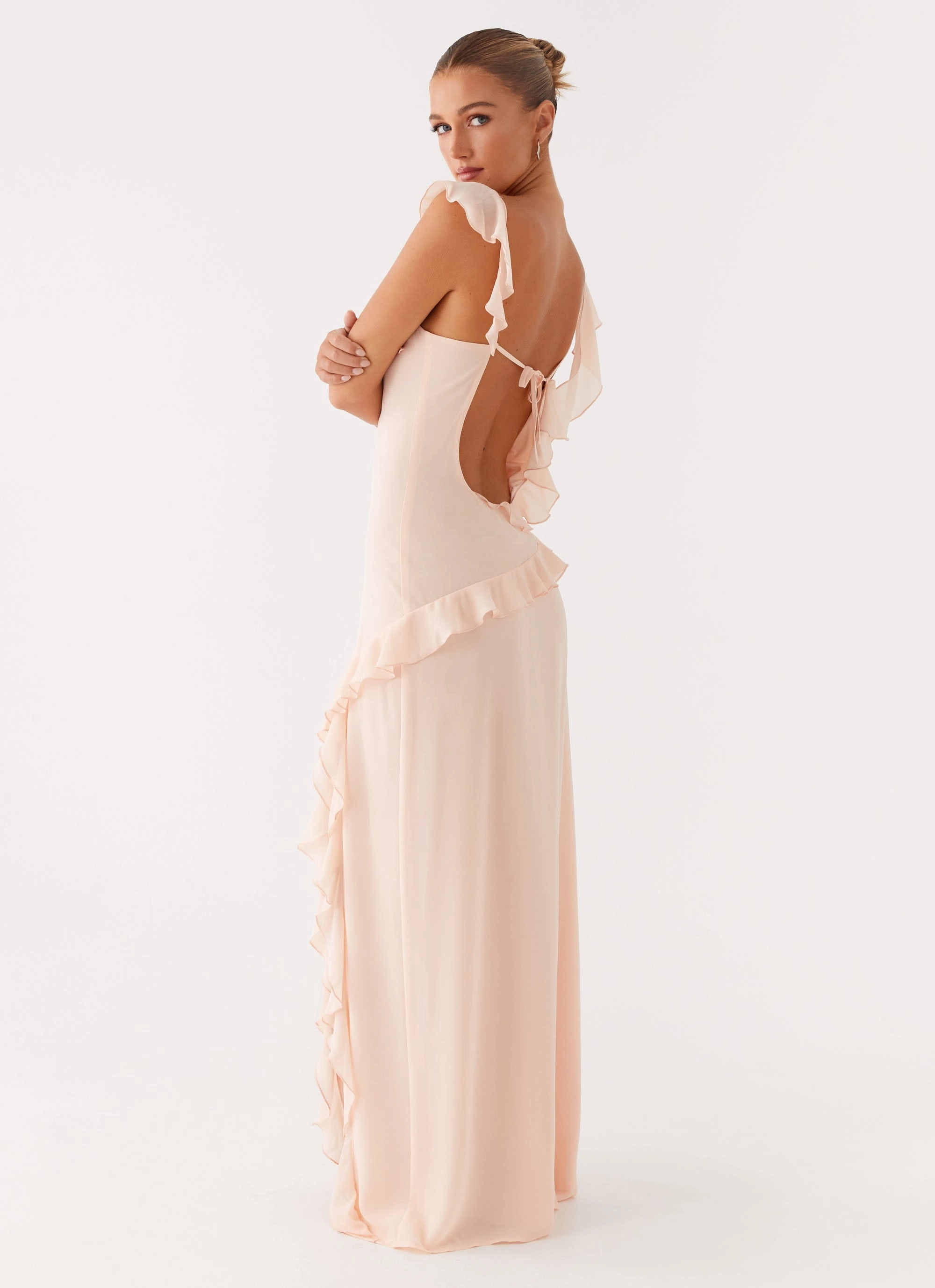 Naya Maxi Dress - Peach Skin Hug