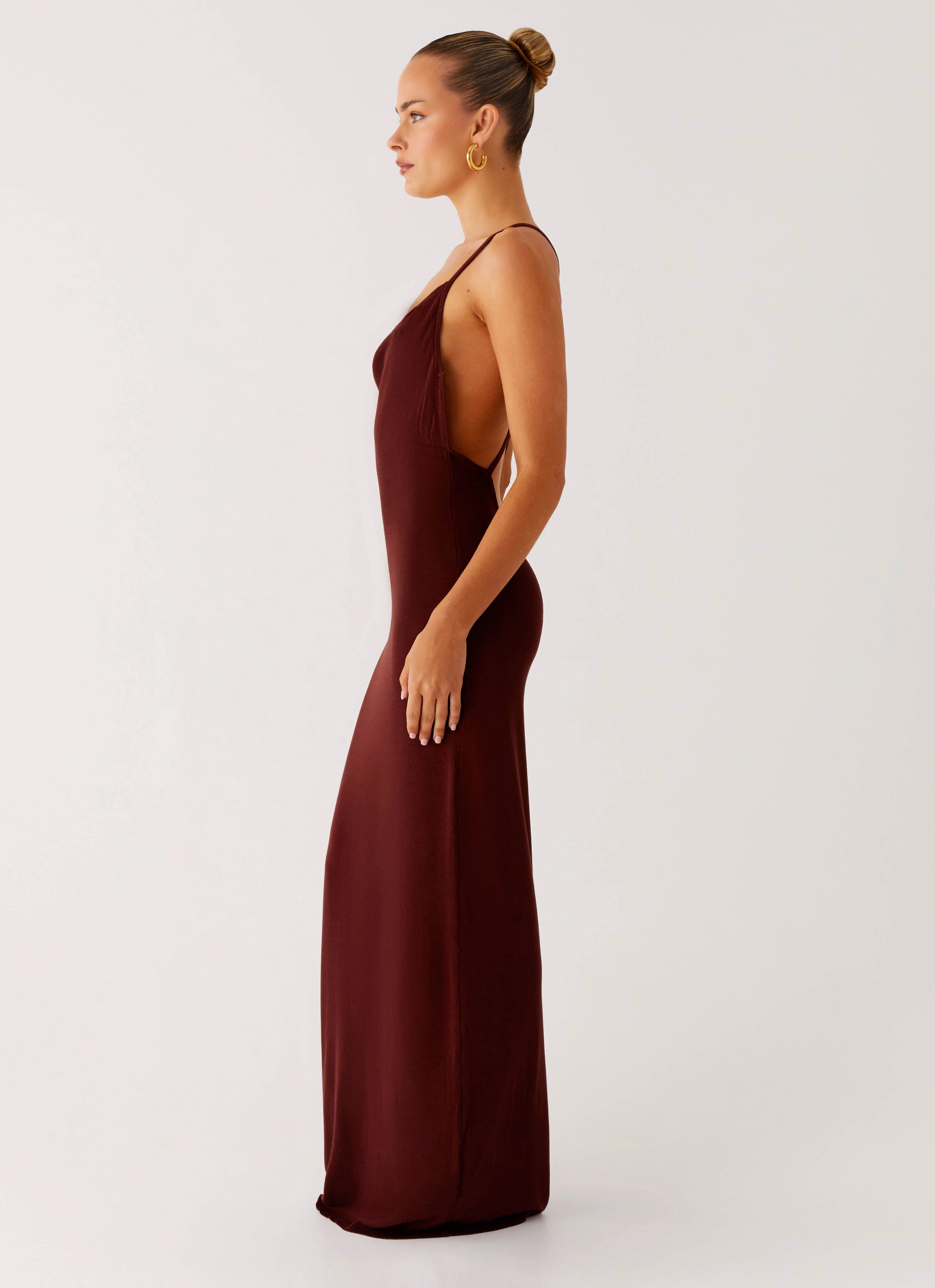 Easy-to-style casual dress Perfect Fit Look Nomad Muse Maxi Dress - Chocolate