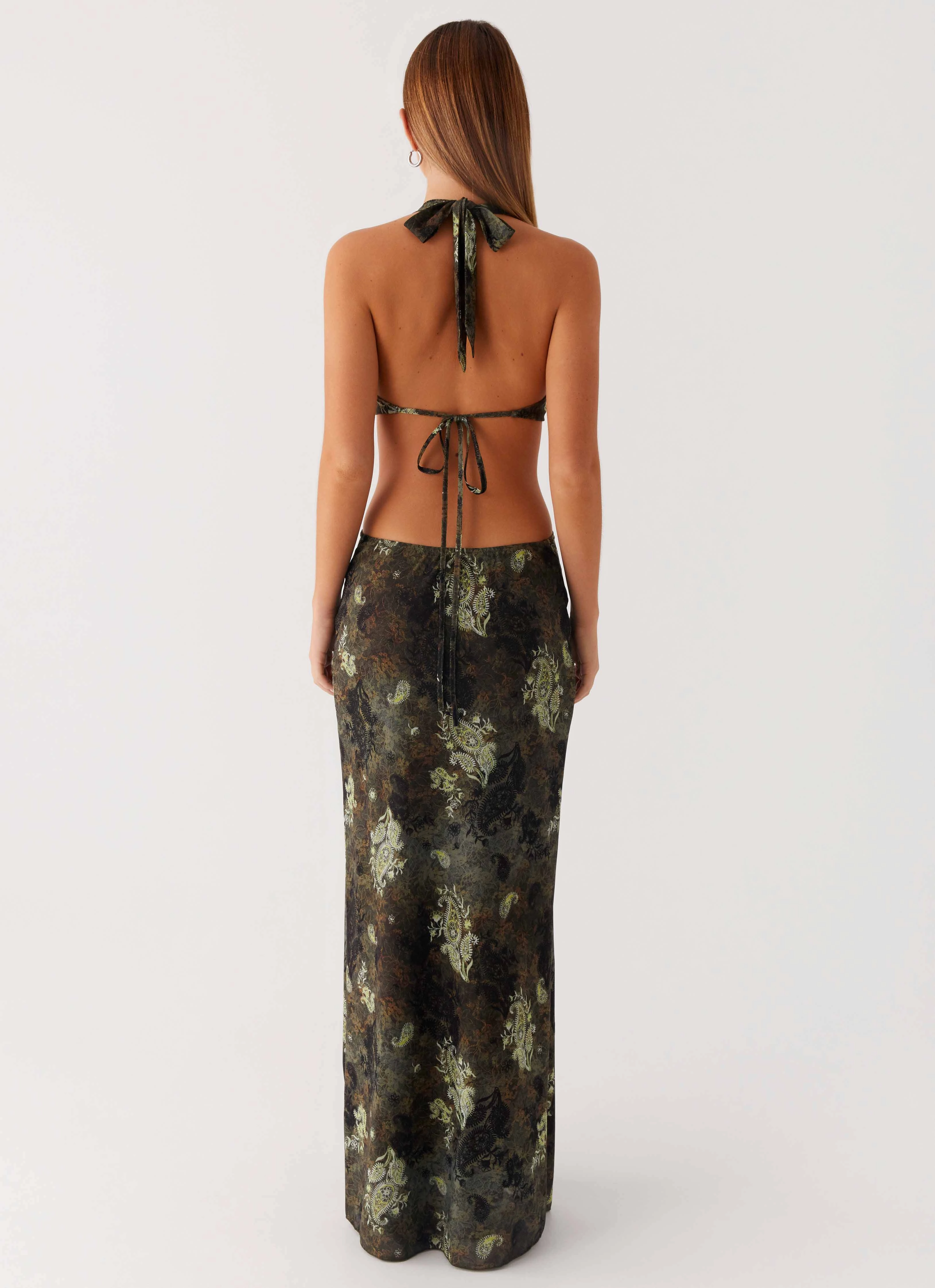 Indra Maxi Dress - Cyber Floral Velvet-Touch