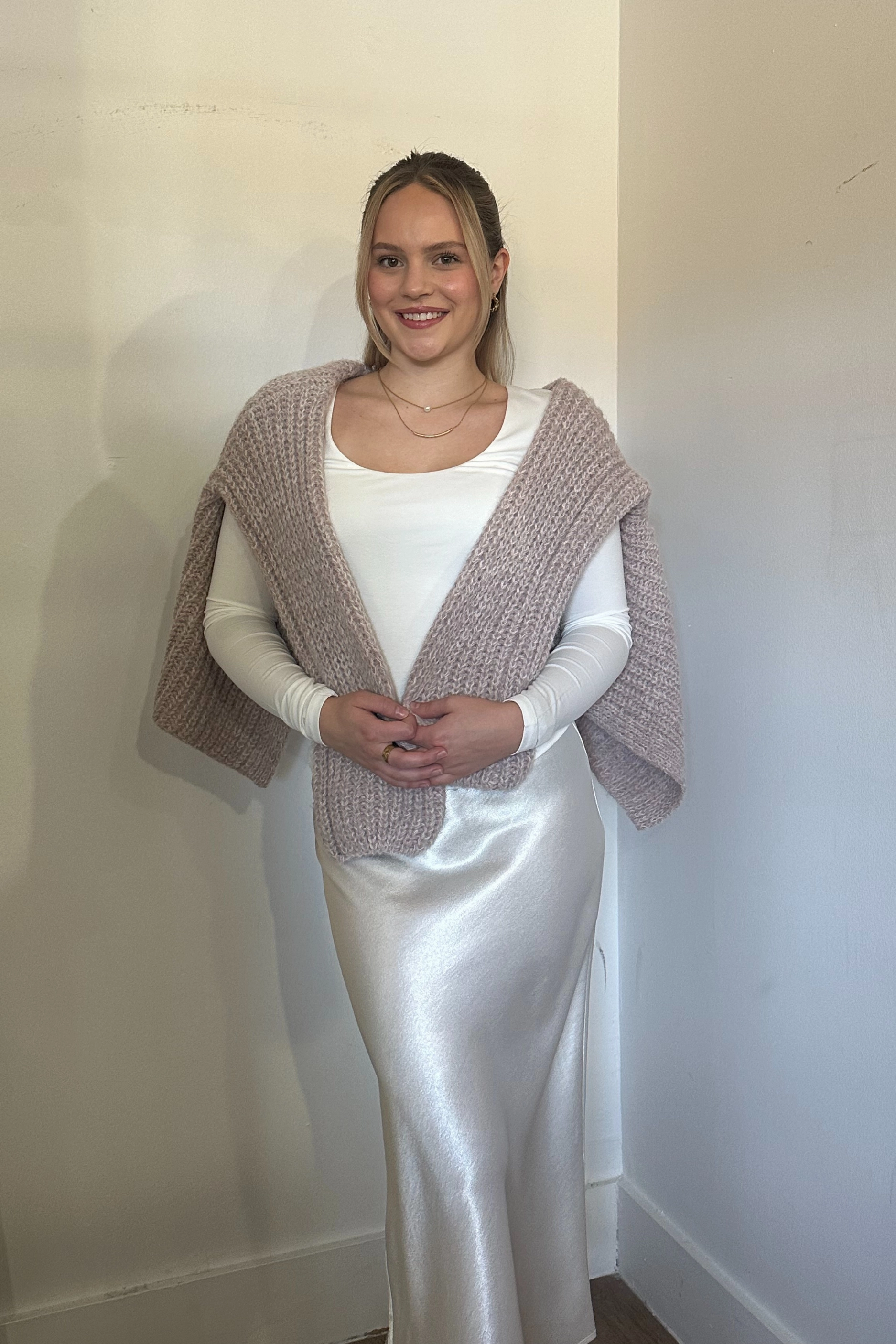 BondedSeams Quick Dry Technology High Waisted Satin Midi Skirt