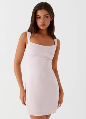 Layer Light Odette Satin Mini Dress - Pink