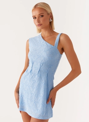 Street Style Poppy Mini Dress - Baby Blue