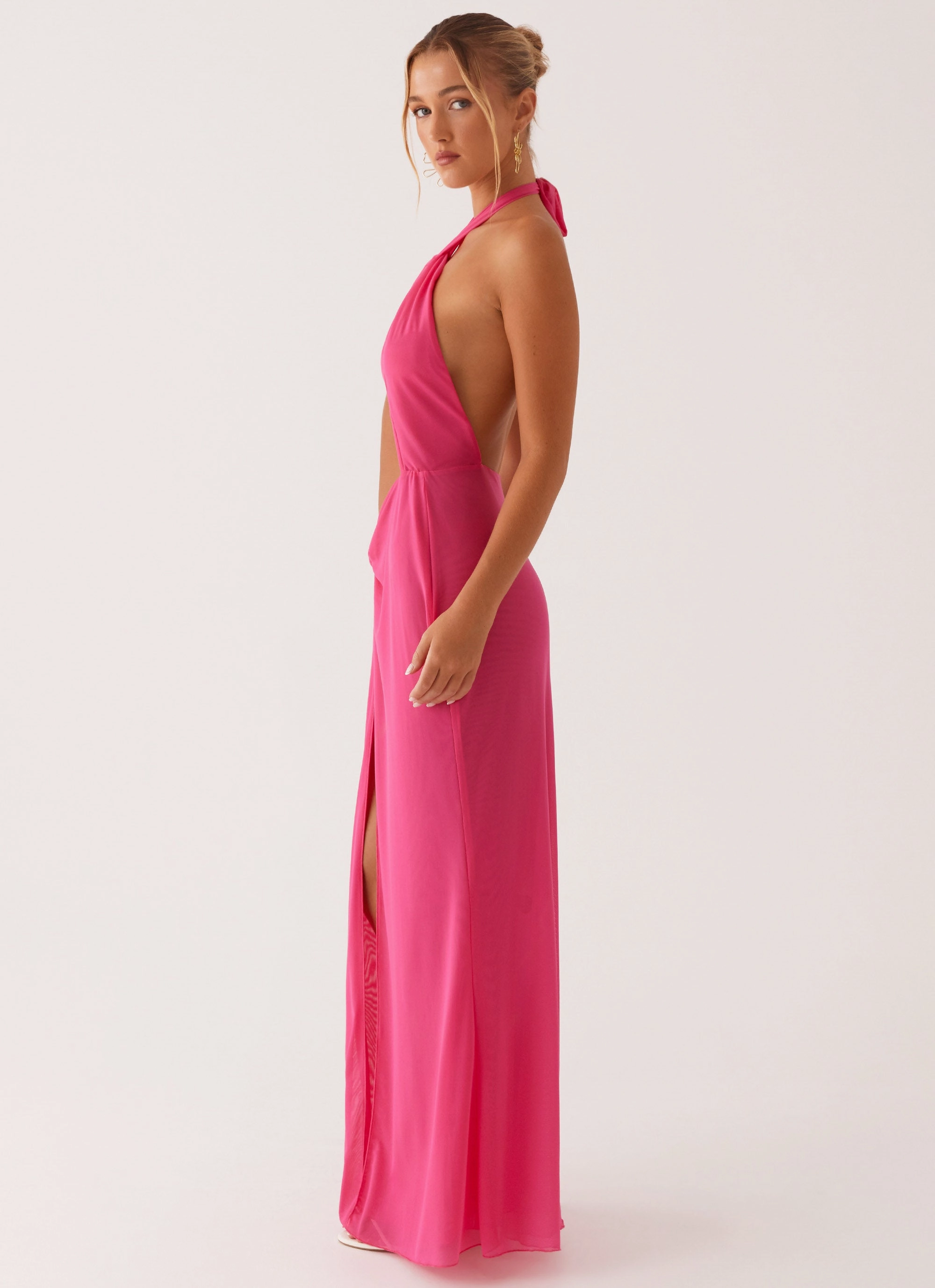 Feminine Layers Fit Focused Centre Stage Maxi Dress - Pink