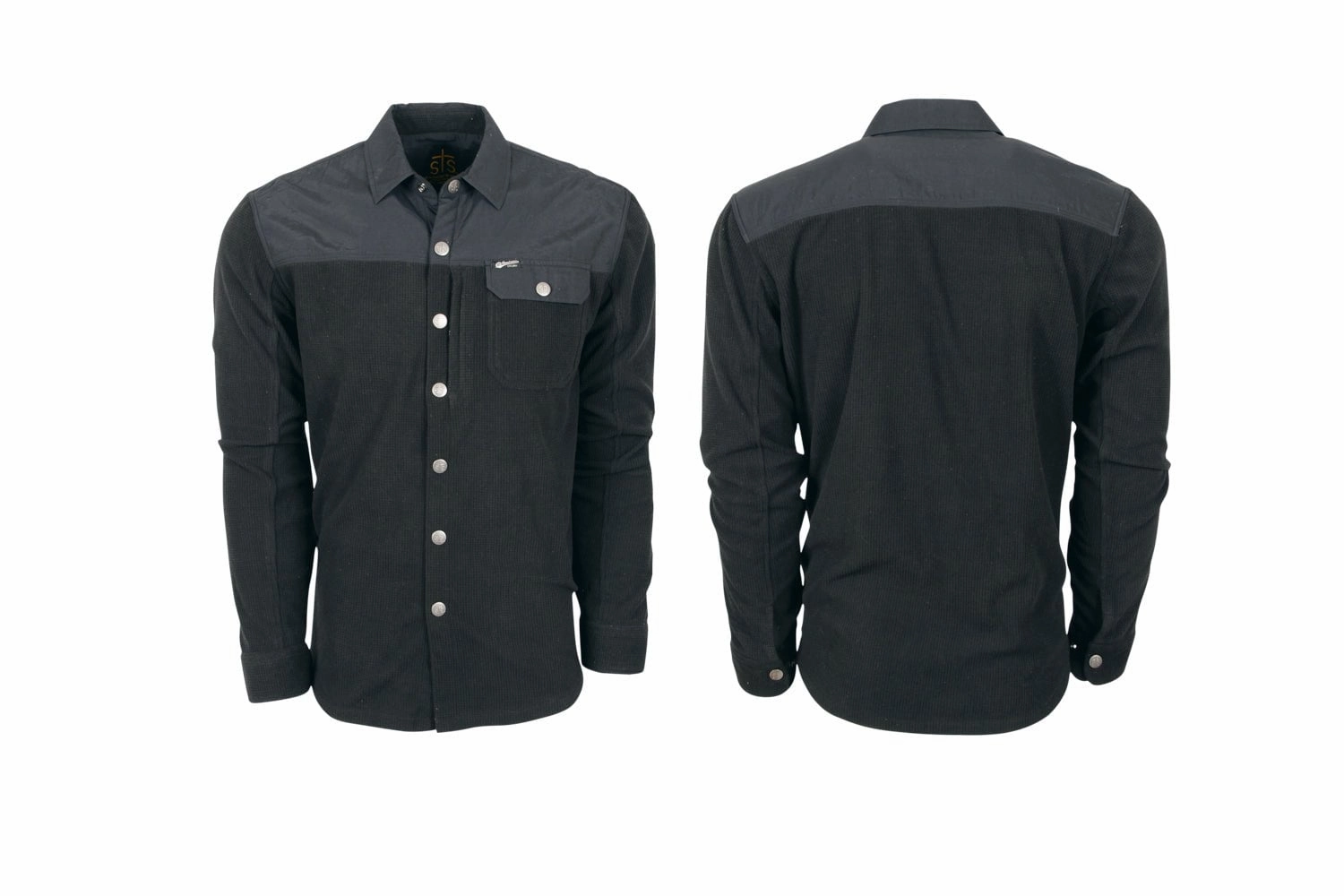 STS Ranchwear Mens Hudson Black Fleece Fleece Jacket Mesh Venting Water Resistant Coat