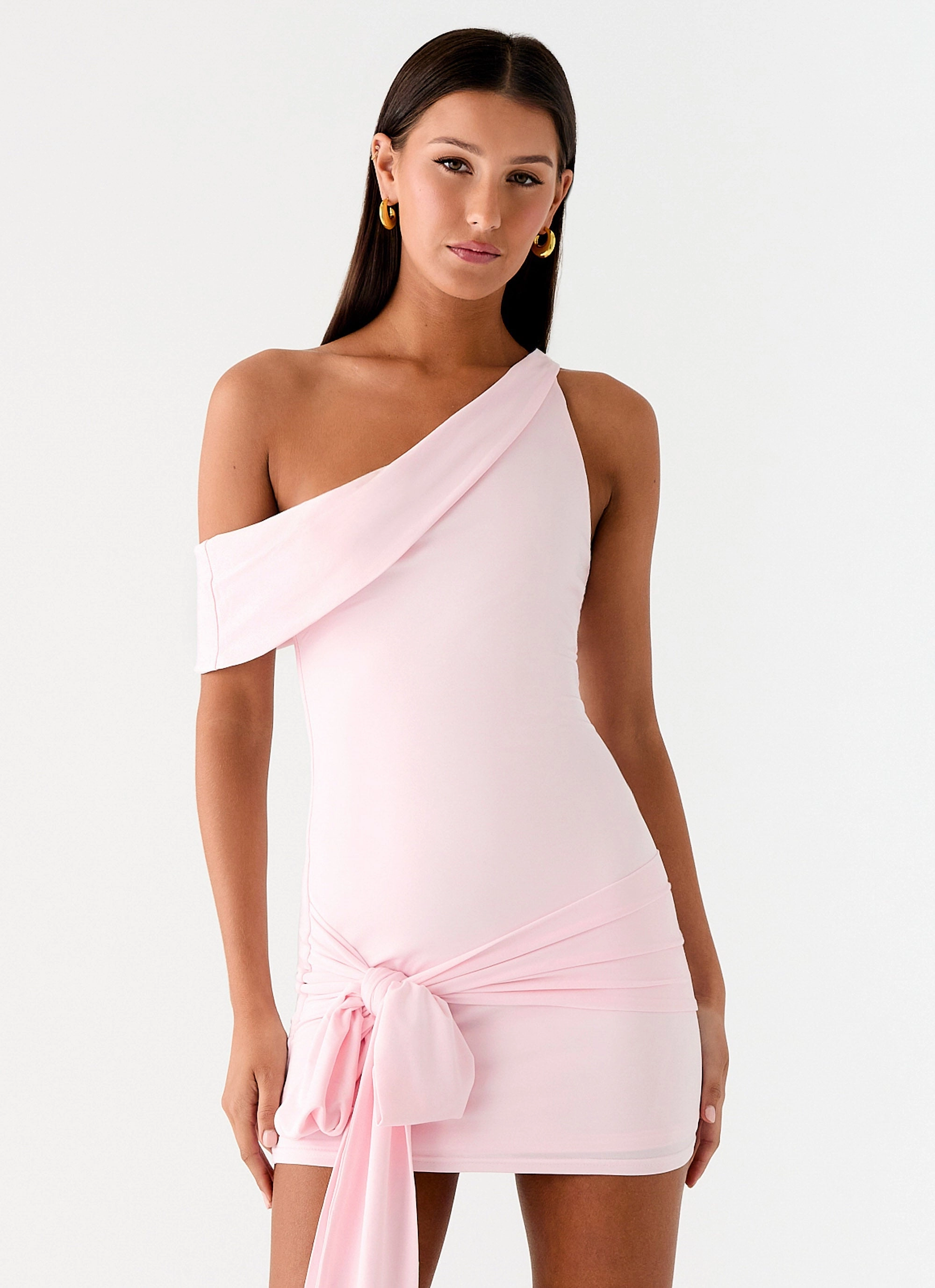 All Day Mini Dress - Baby Pink Dark Tones