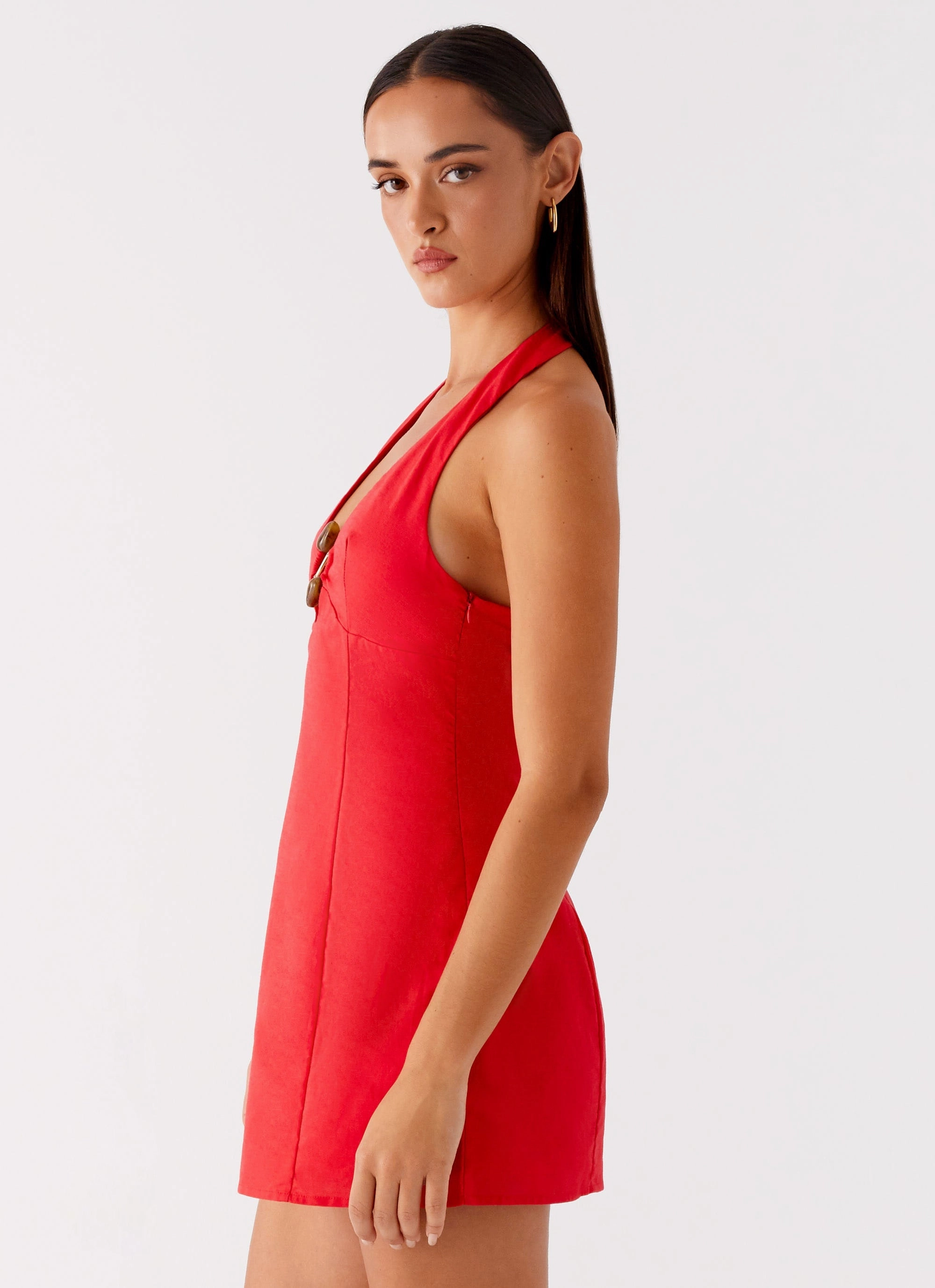 Roxe Mini Dress - Red Breathable Feel