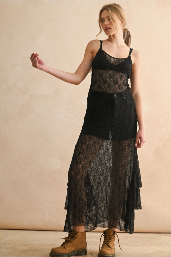 Date Night Lace Midi Dress petite size
