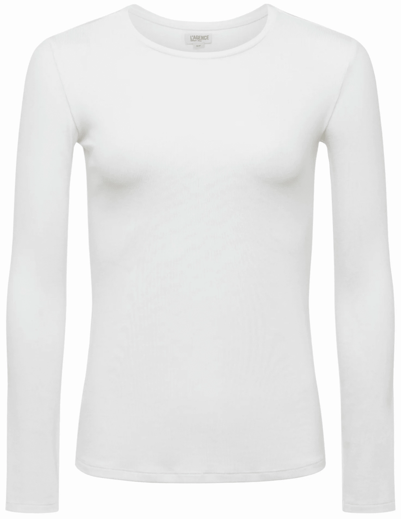 Anti Pilling Surface L'Agence Tess Micro Modal Crew Neck Long Sleeve Tee