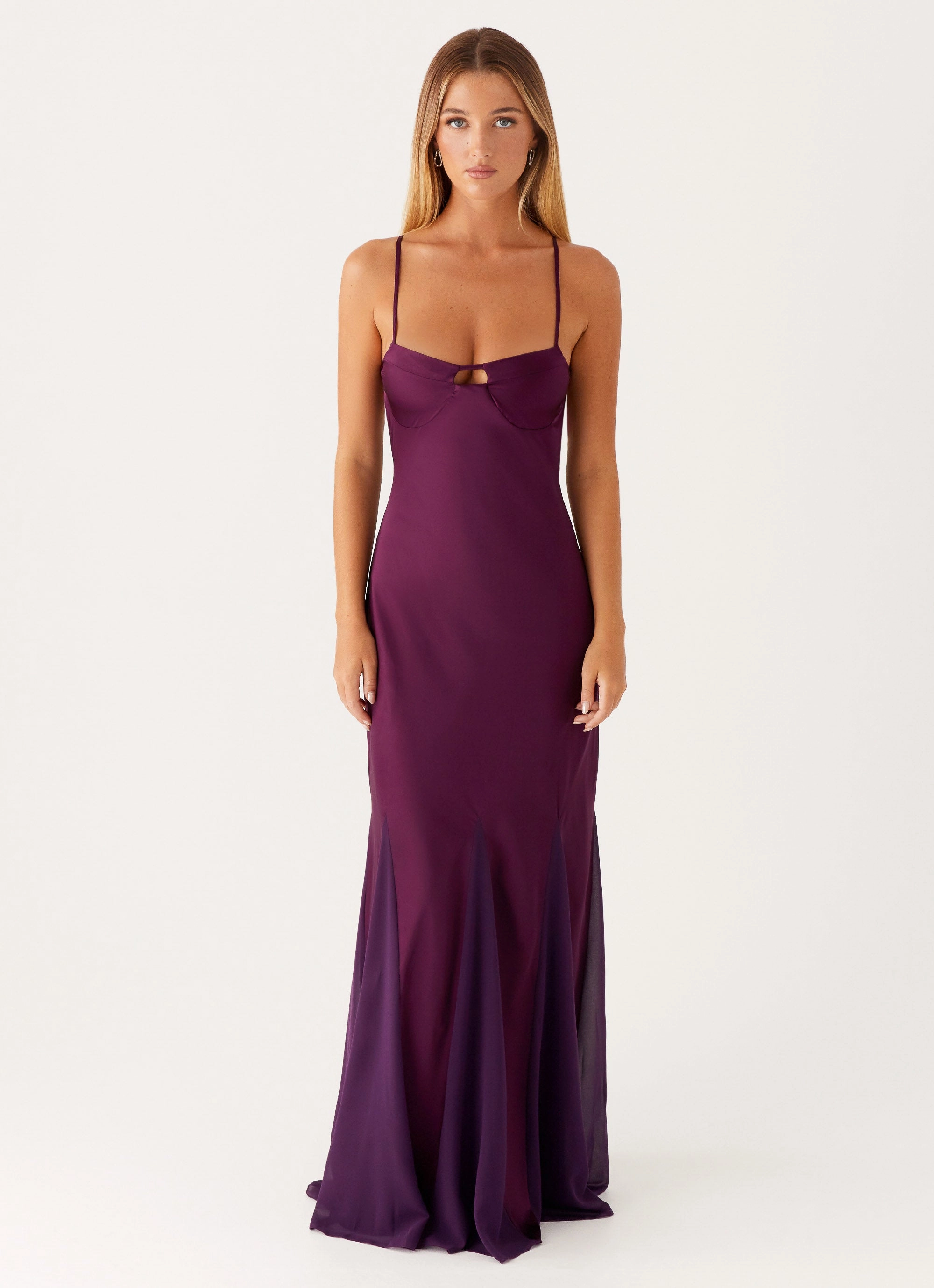 Ravello Maxi Dress - Mulberry Comfortable fit-and-flare dress Modern Silhouette