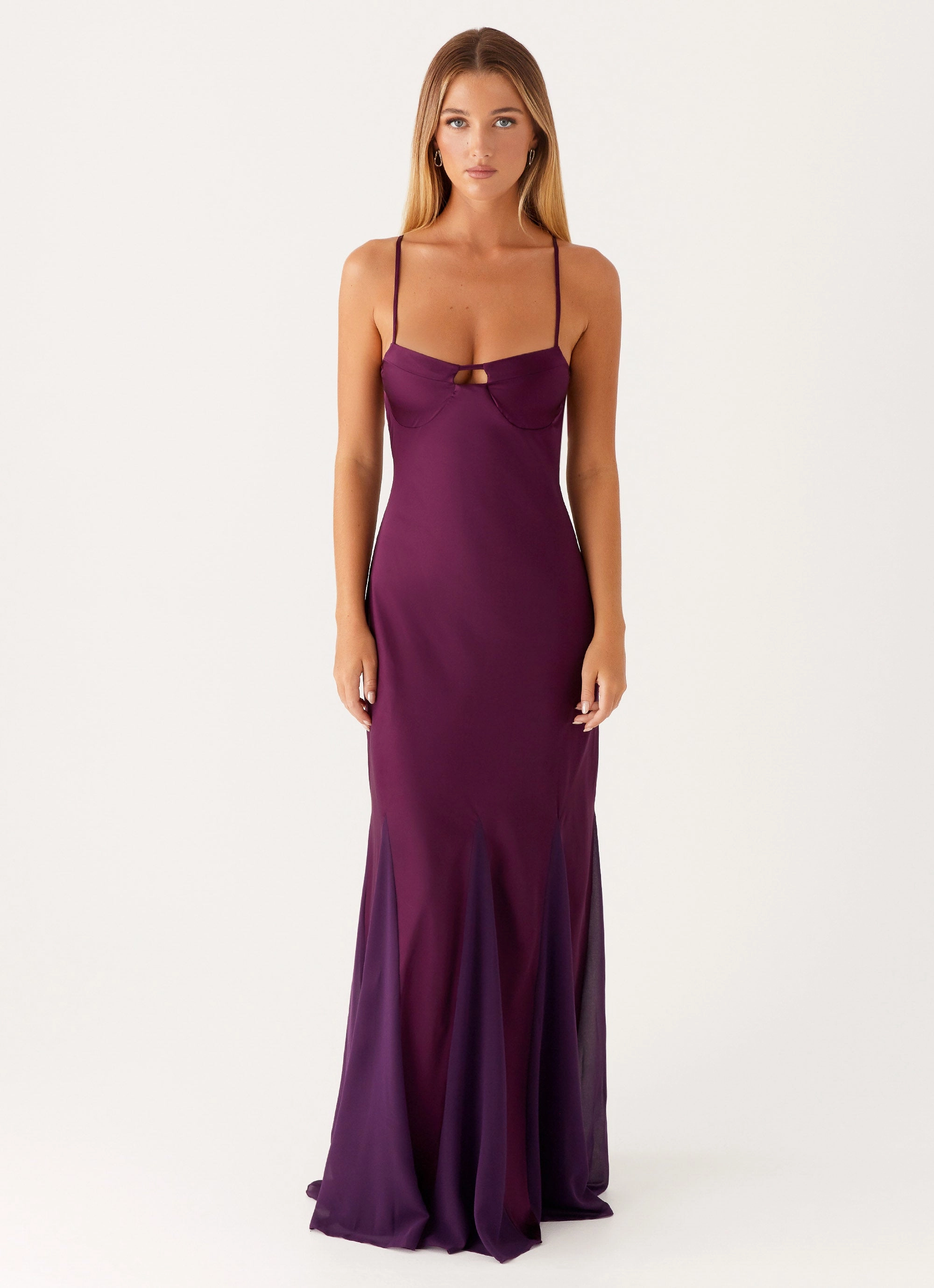 Ravello Maxi Dress - Mulberry Elegant Fabric All Season Style