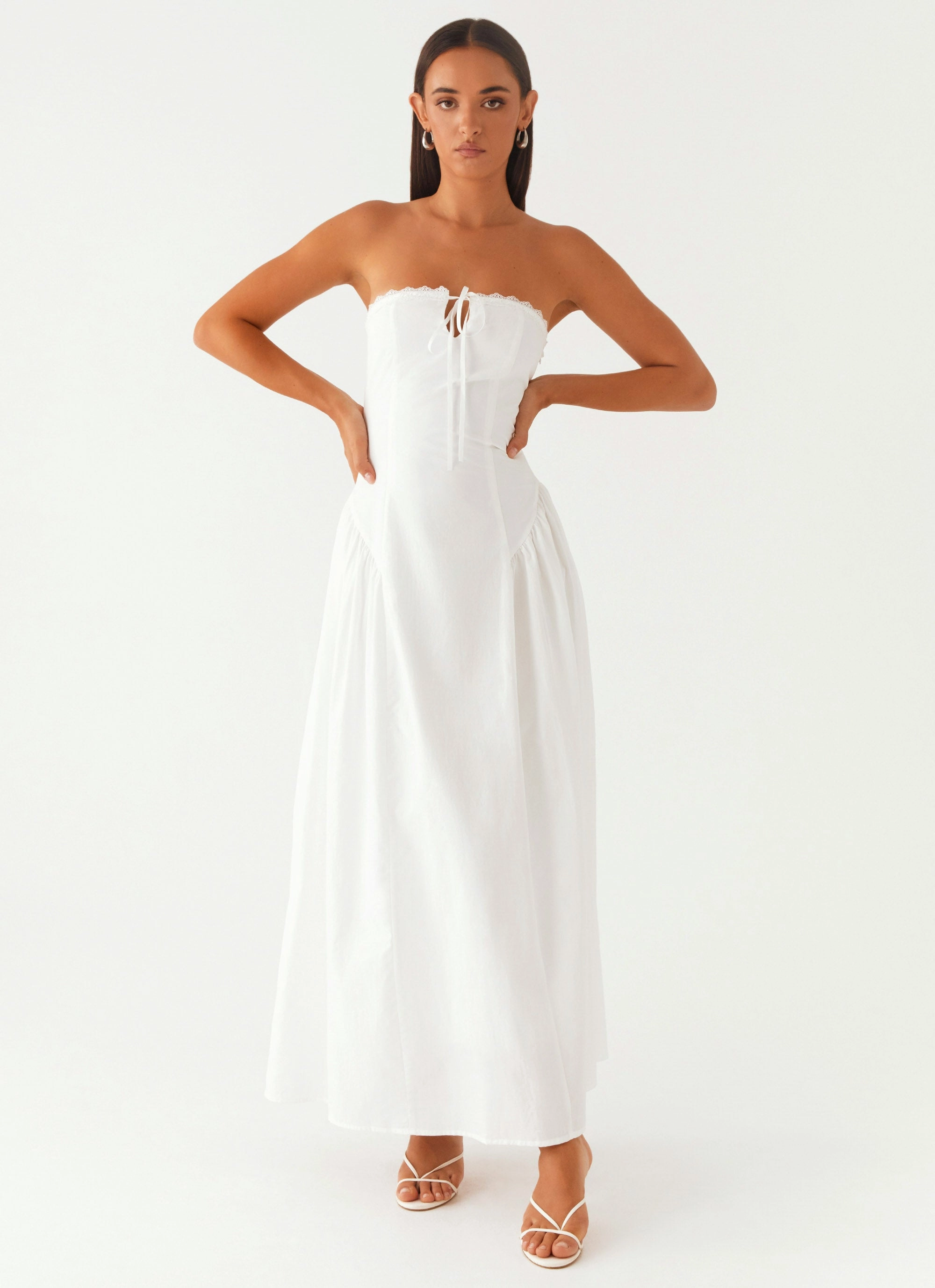 Burleigh Maxi Dress - Ivory Stylish party wear