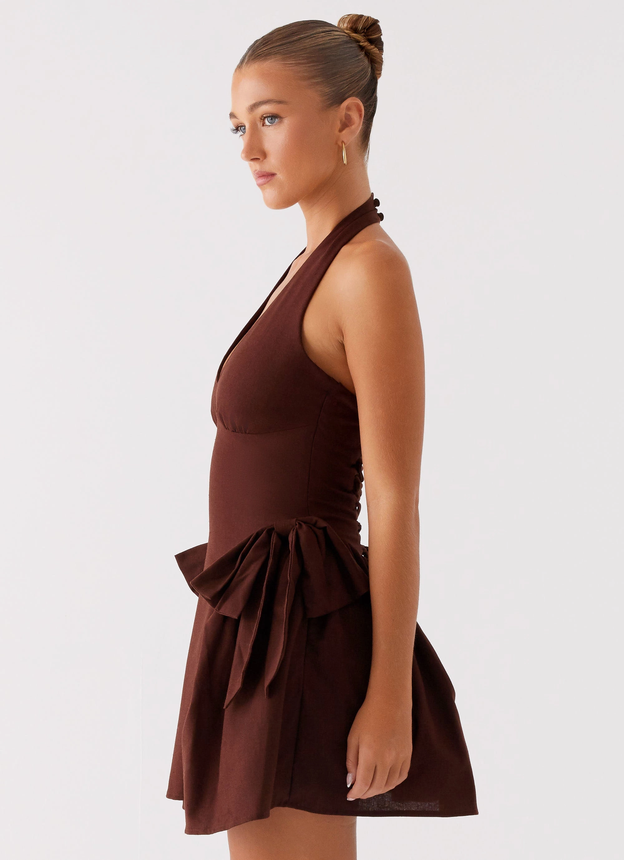 Avalo Mini Dress - Chocolate Classic Layers Soft Layering