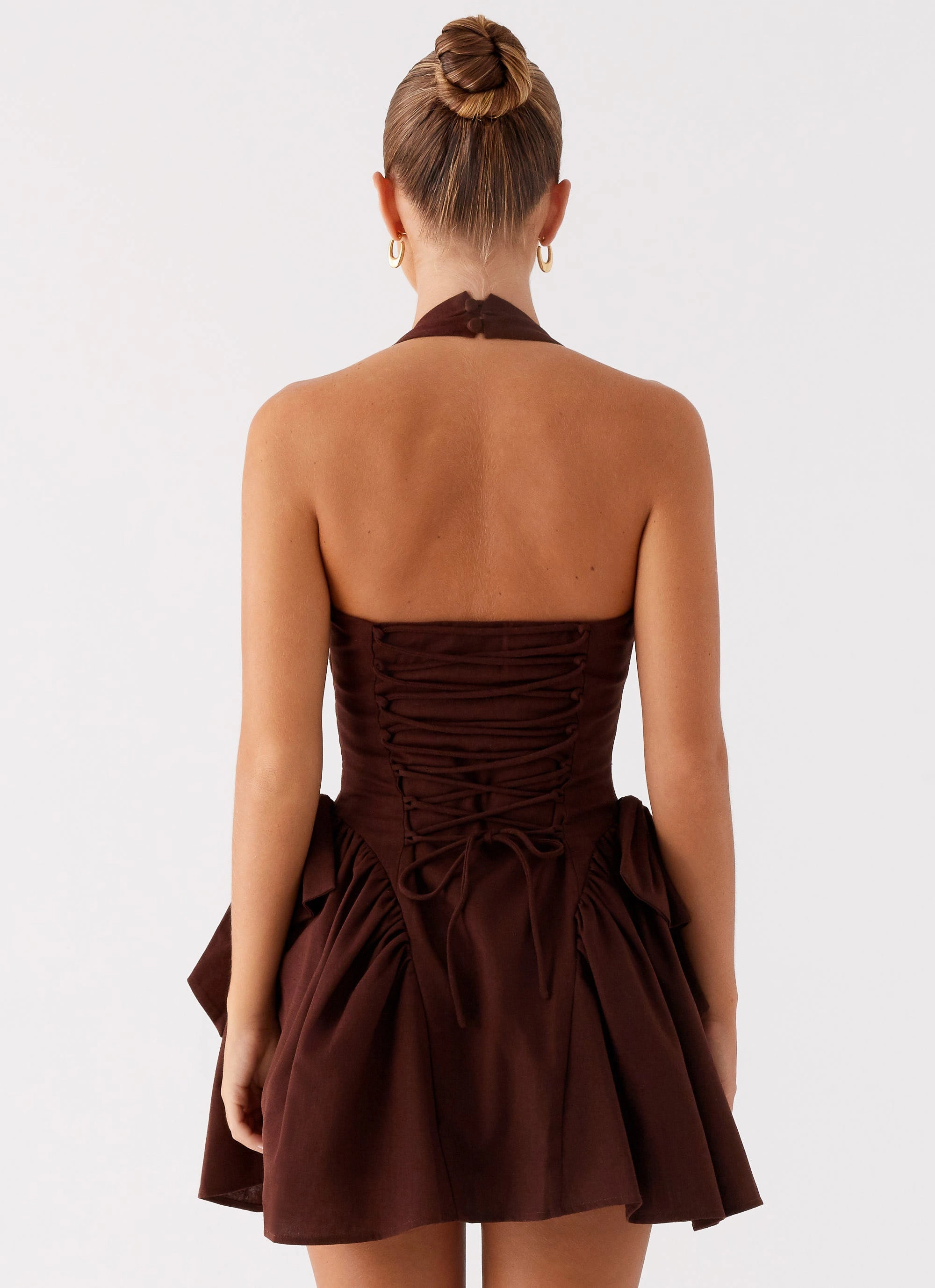 Fall Layer Avalo Mini Dress - Chocolate