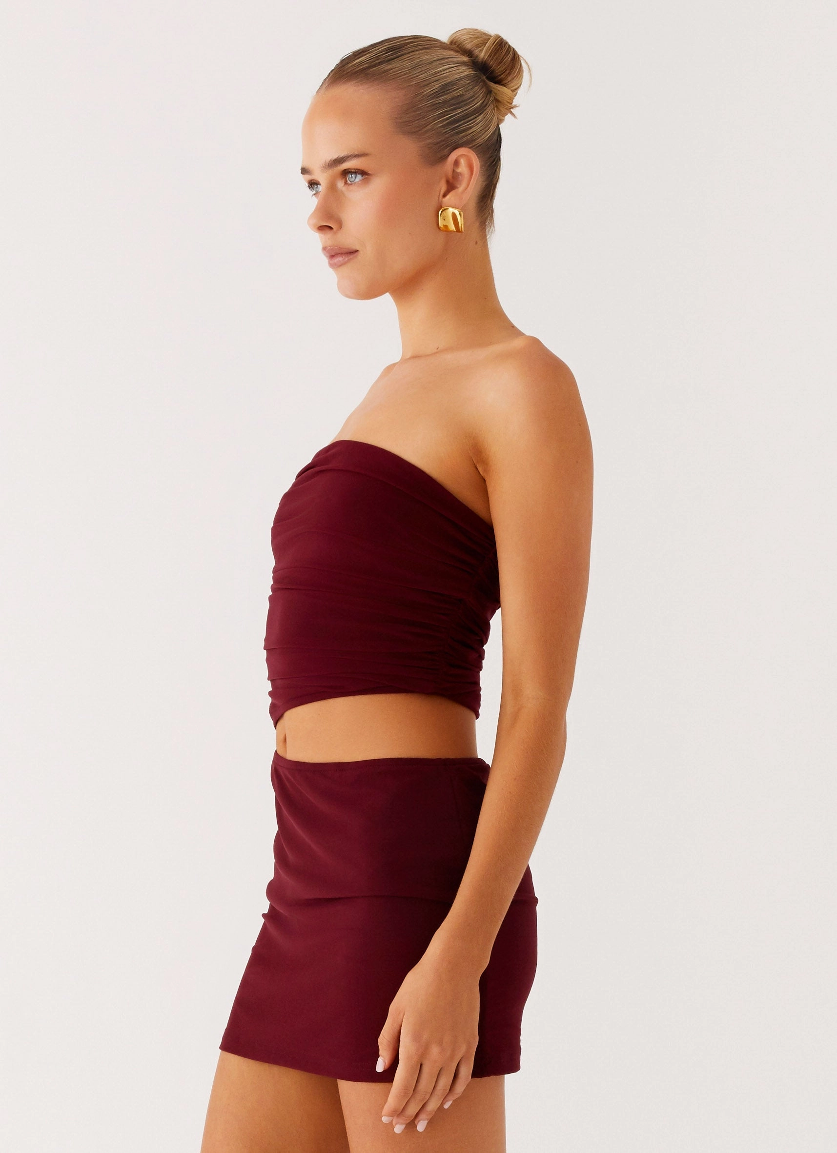 Last Heartbreak Mini Dress - Burgundy Breezy Comfort Snag-Resistant