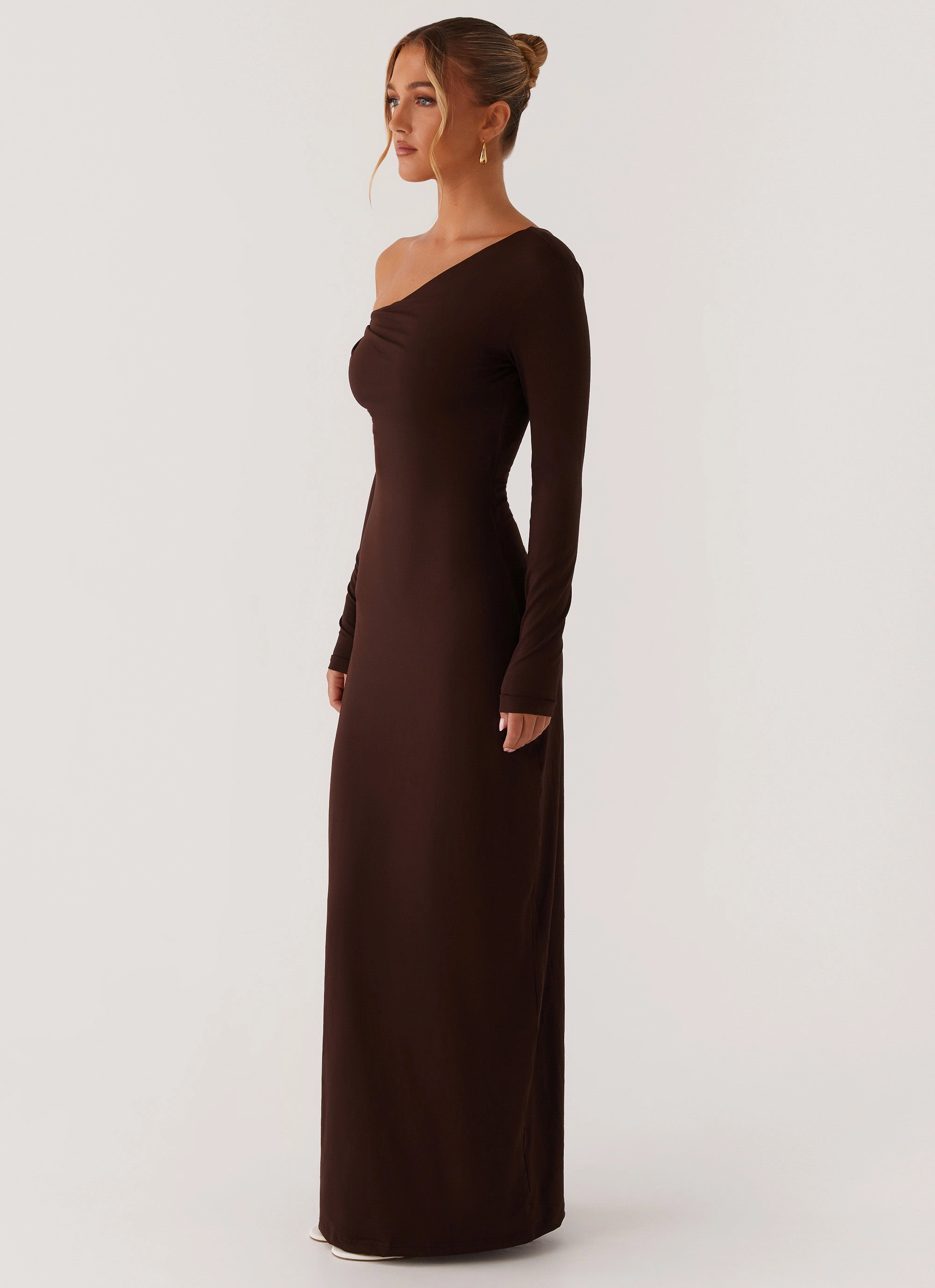 Formal Occasion Jordana Twist Maxi Dress - Brown
