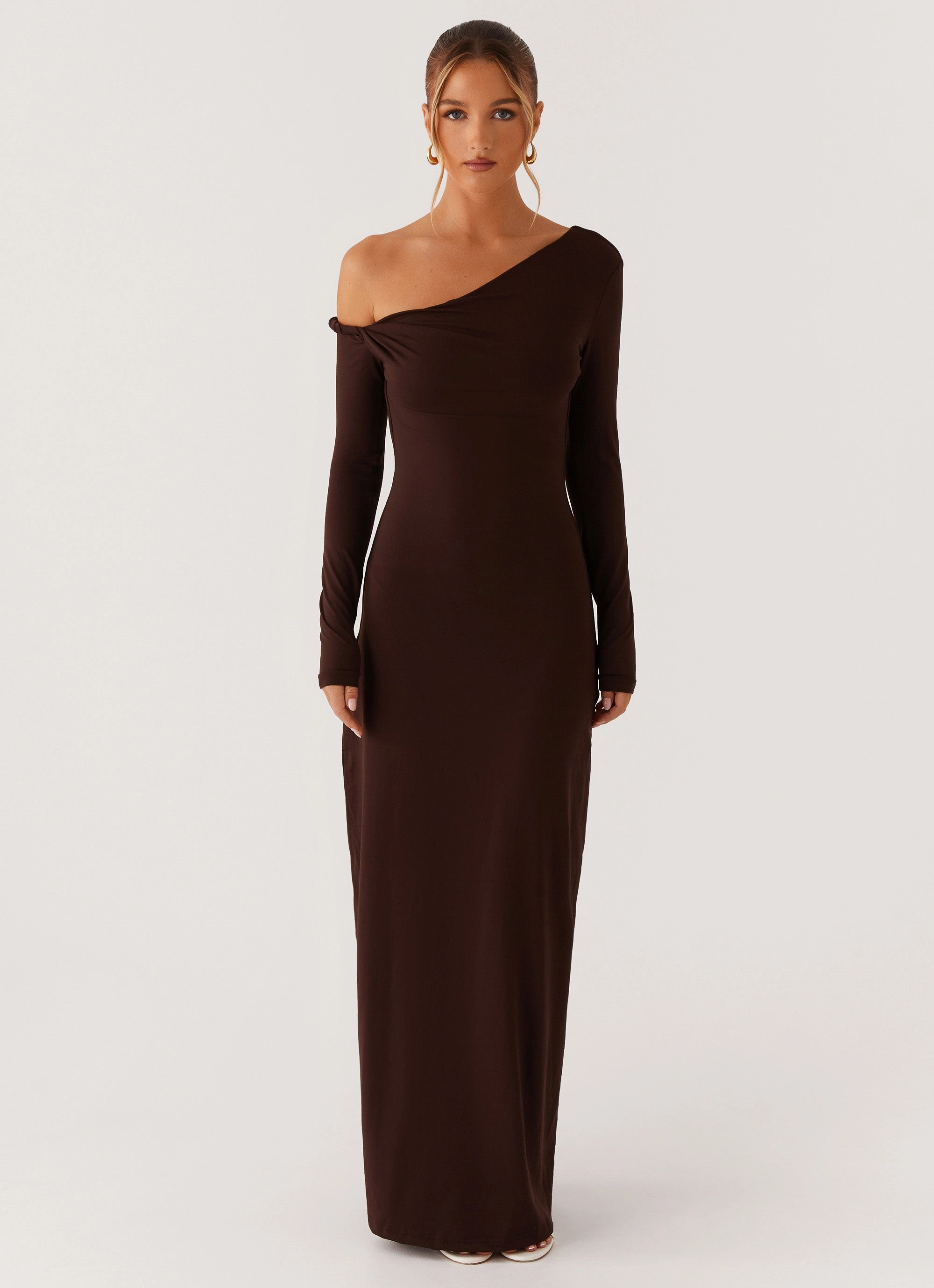Clean Flow Timeless-Classic Jordana Twist Maxi Dress - Brown