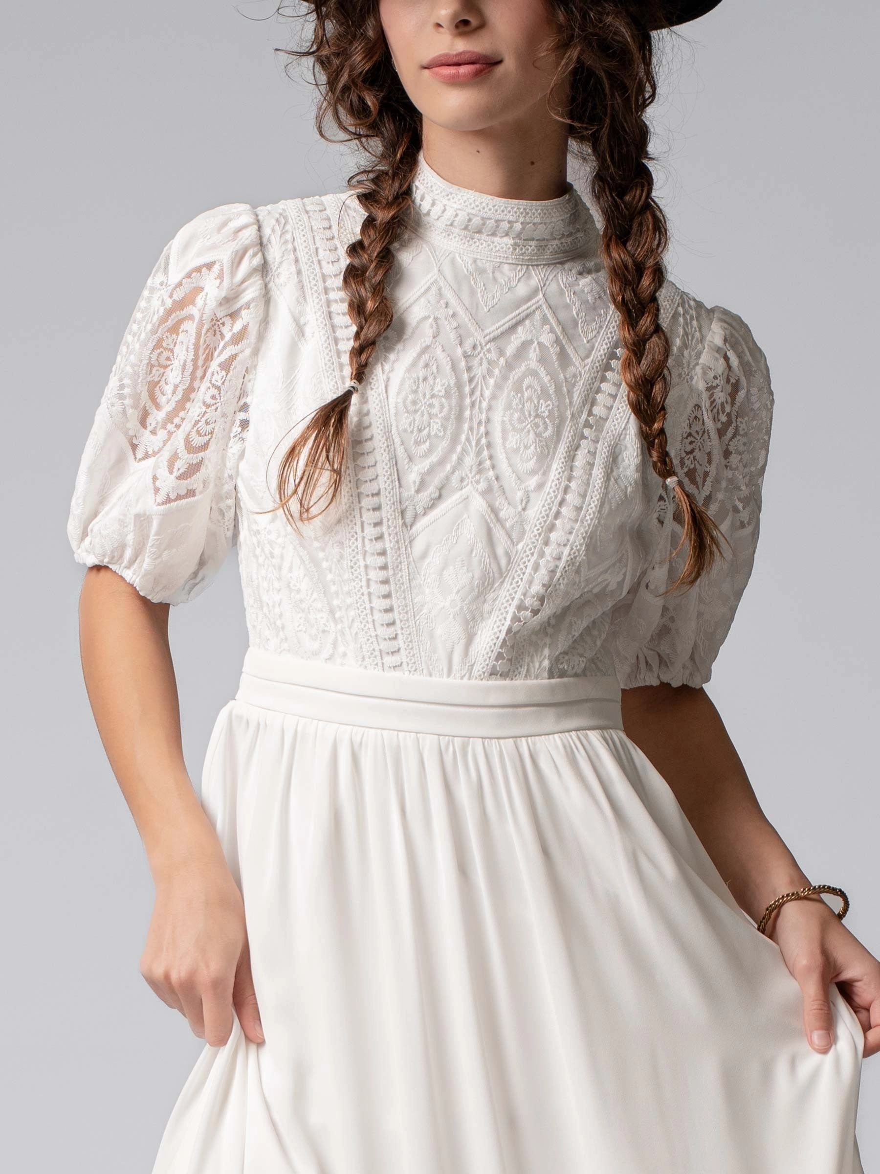 Soft Outfit Summer Lace Maxi Dress - White