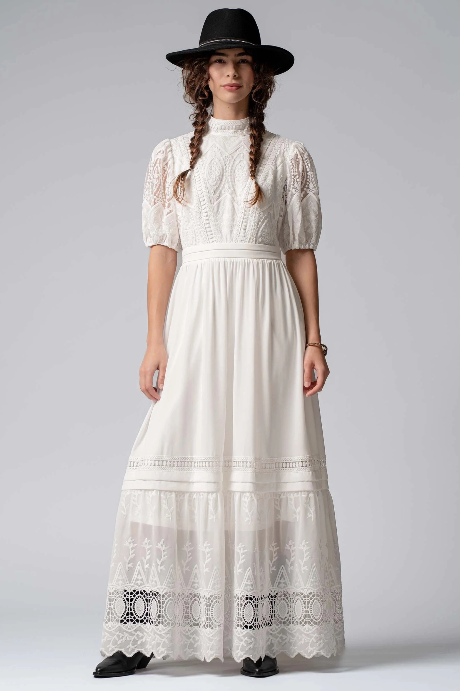 Summer Lace Maxi Dress - White Polished Layer