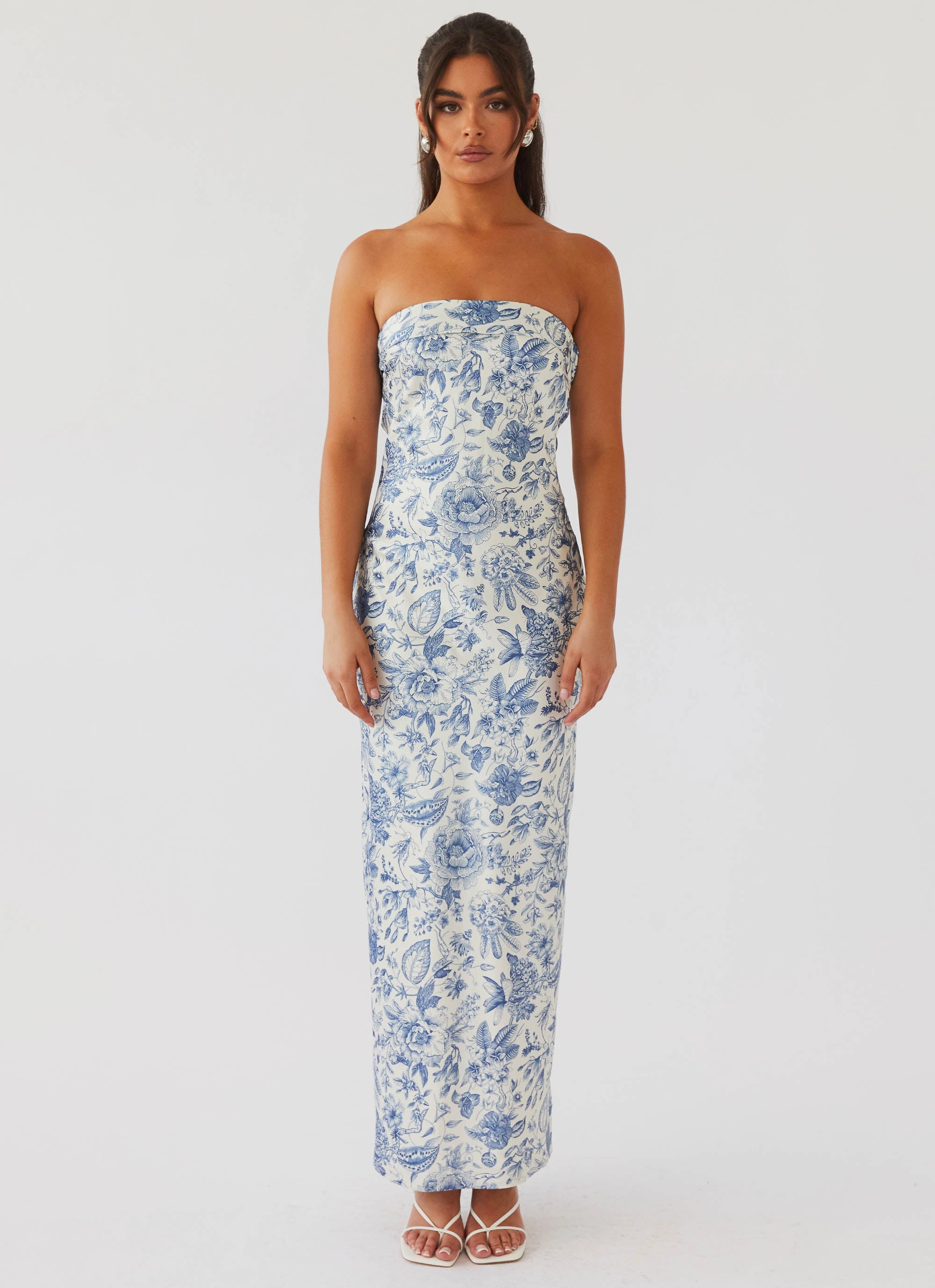 Effortless Wear Midi-Length Summer Lover Maxi Dress - Blue Paisley
