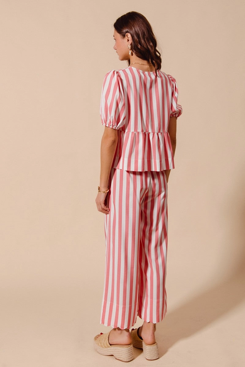 Perfect Design Summer of Love Striped Set - Pink