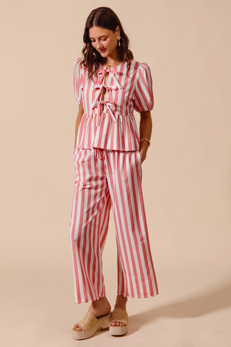 DoubleLayeredFabric Summer of Love Striped Set - Pink