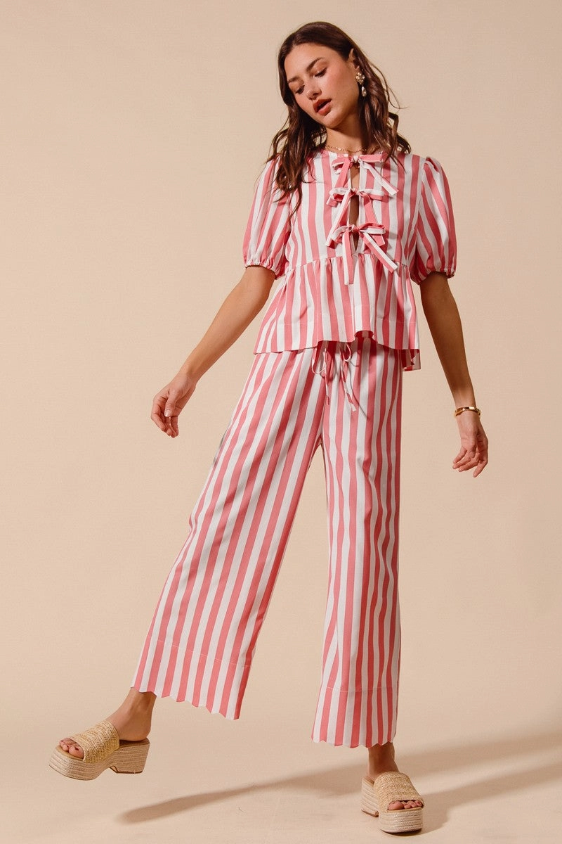 Non Irritating Seams Summer of Love Striped Set - Pink