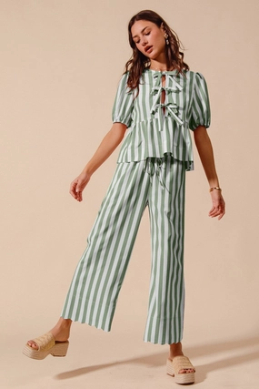 Urban Utility Soft Texture Summer of Love Striped Set - Sage