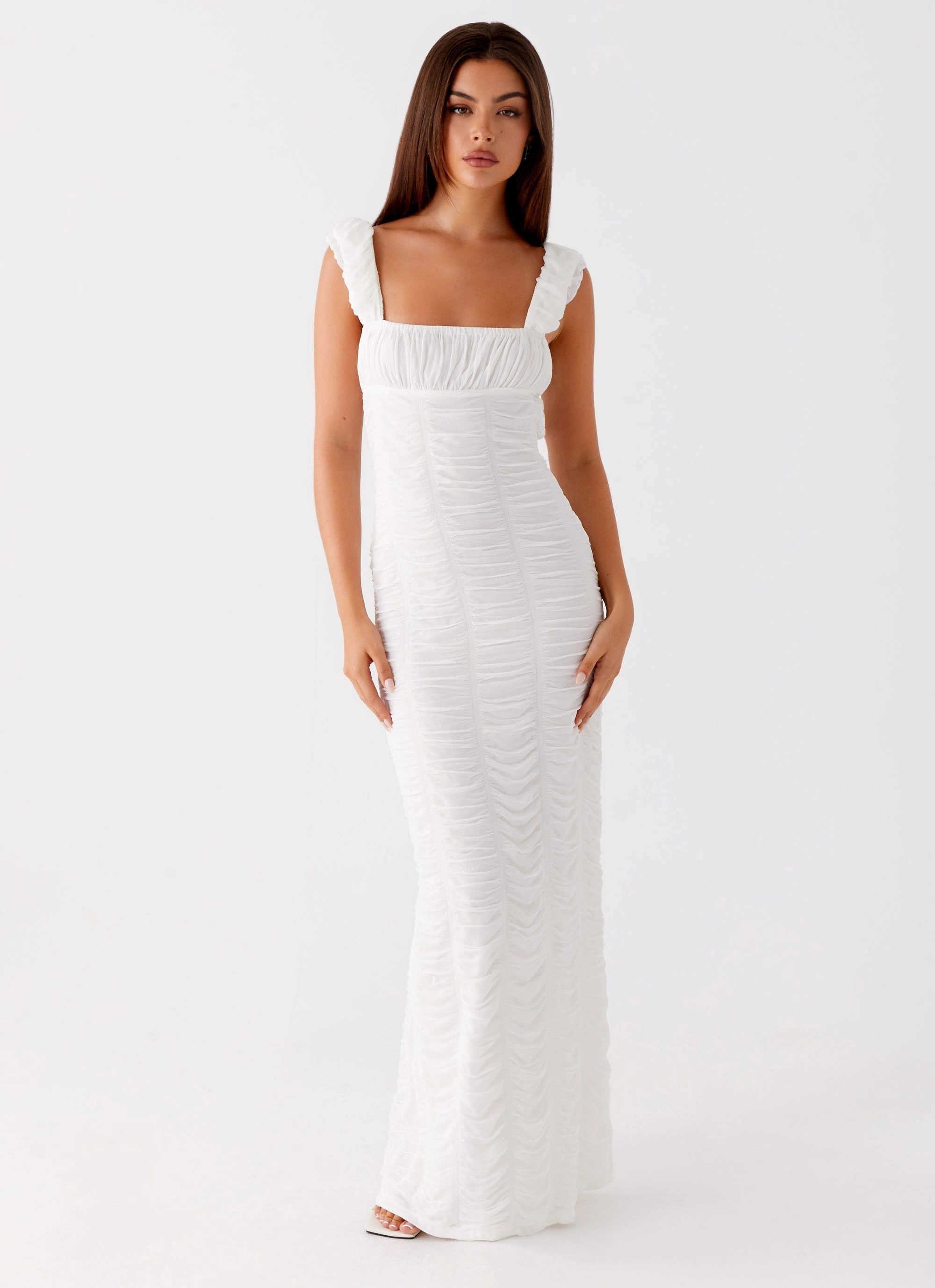 everyday staple Stylish Fit Senses Midi Dress - White