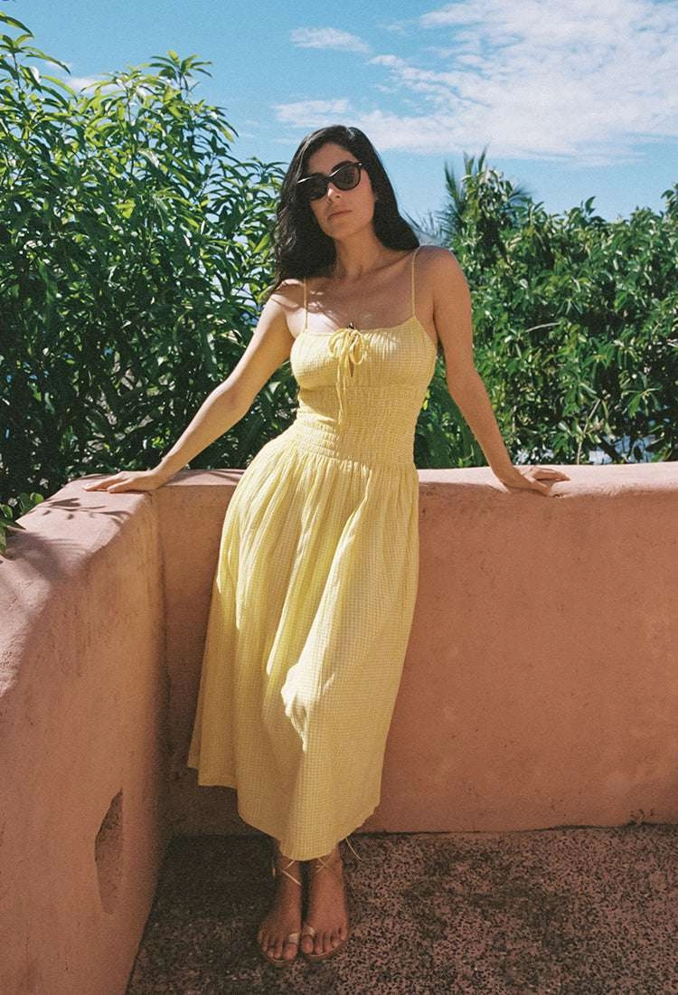 Barbara Dress in Sun preshrunk