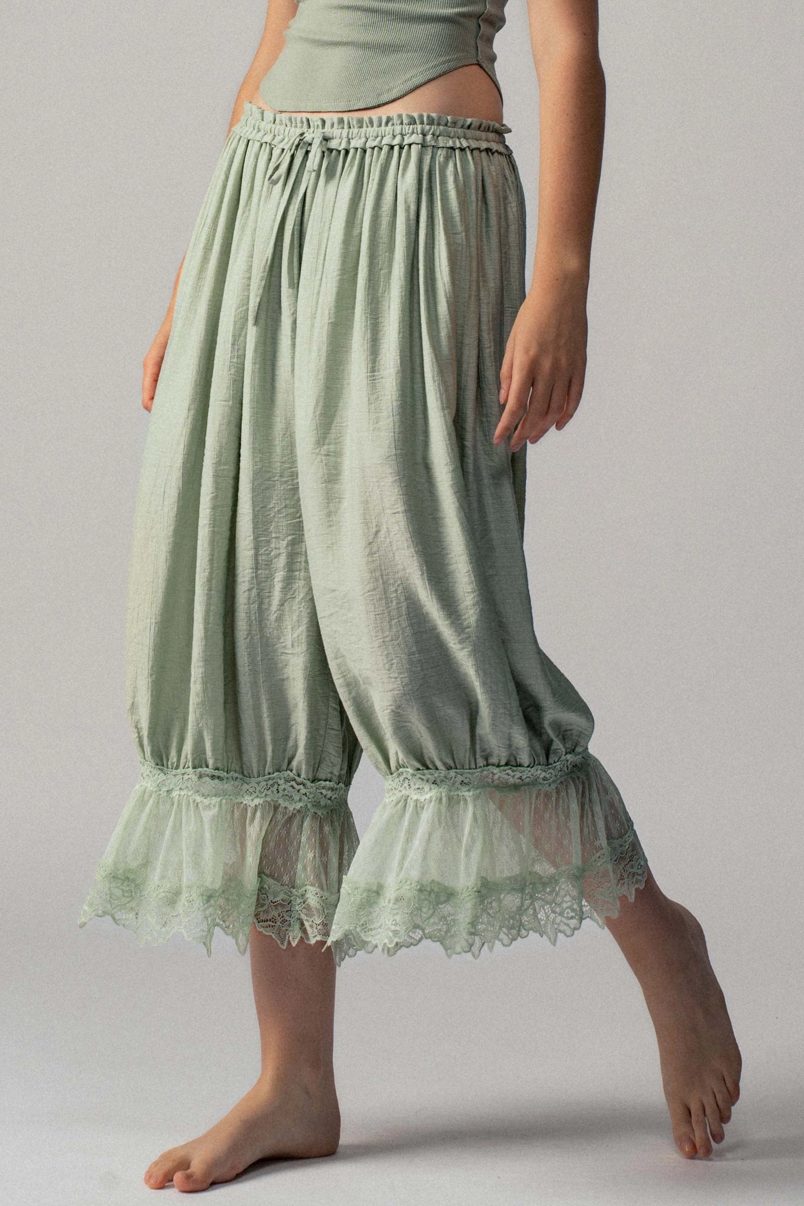 Fashion Stretch Angelic Bloomer Pants - Sage