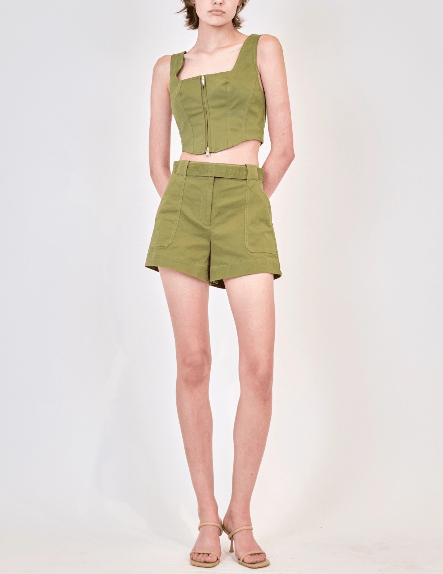 sea mobile Ribbed Edging Simkhai Kateri Bustier Top