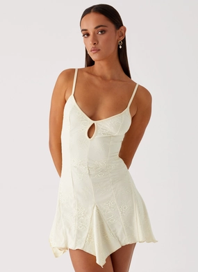 Surry Mini Dress - Yellow Soft-touch daywear