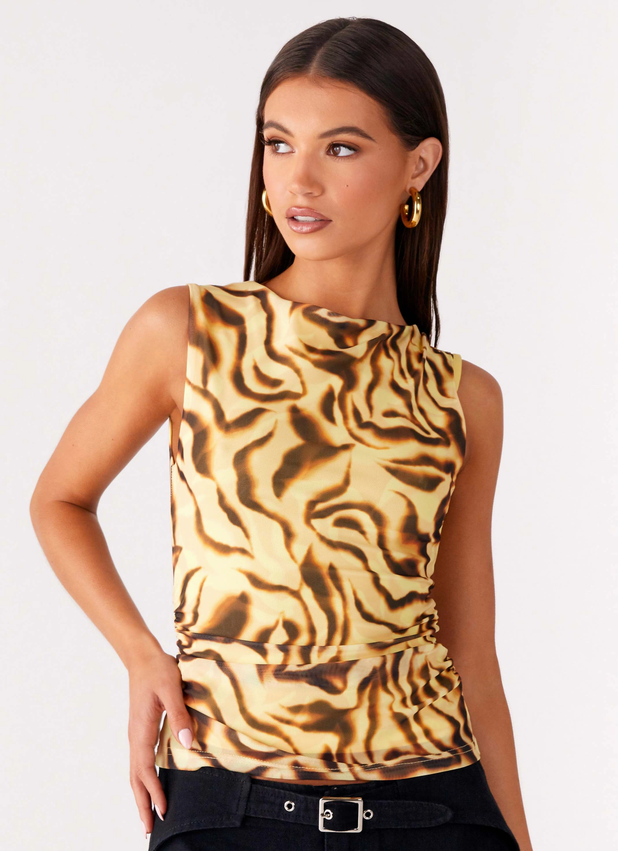 QuickRelease Closure On read Tank Top - Yellow Zebra