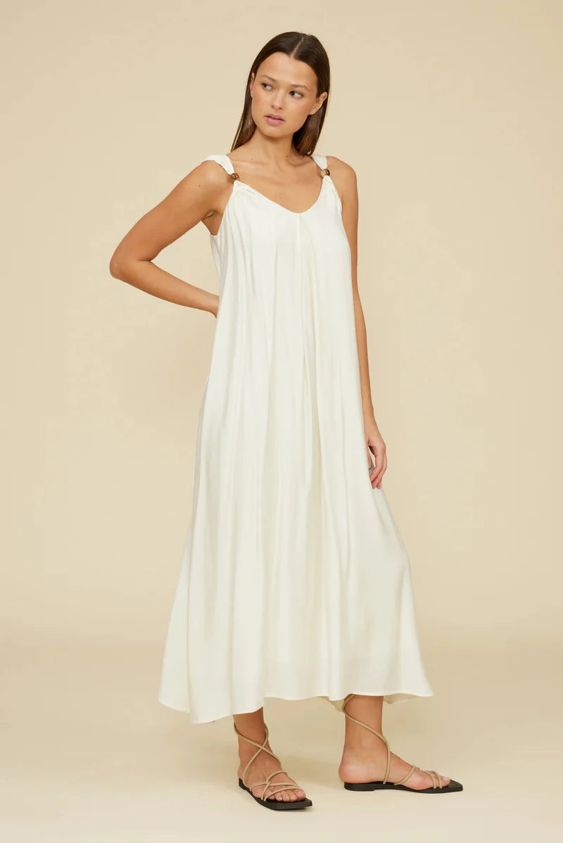 Rose Flush relaxed shape Sutton Bead Maxi Dress