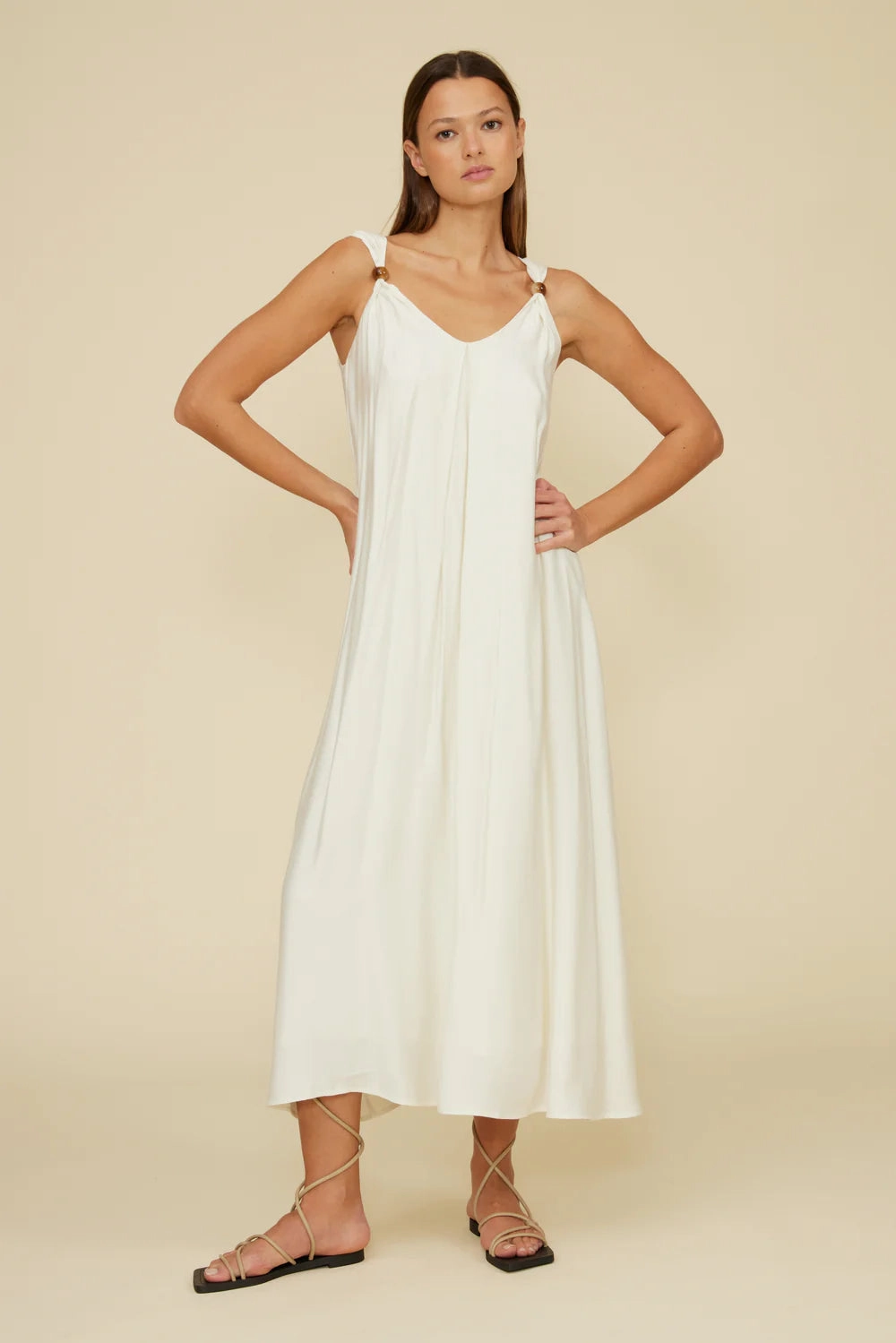 Natural Form Tassel-Detail Sutton Bead Maxi Dress