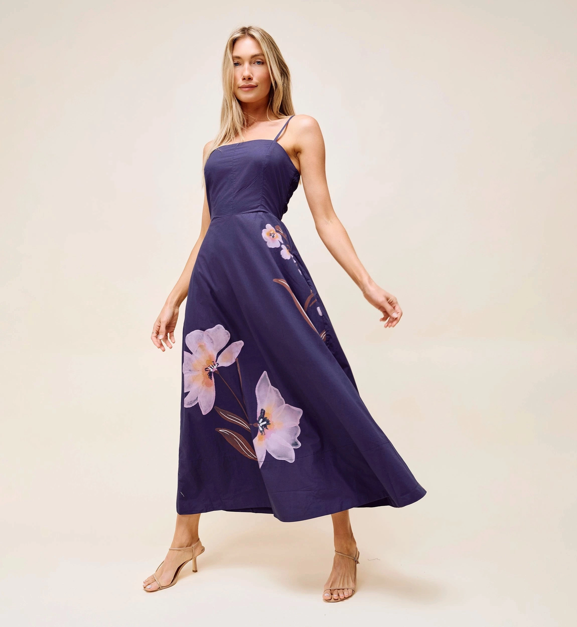 Soft Weave Riley Ankle Dress | Moresco Navy